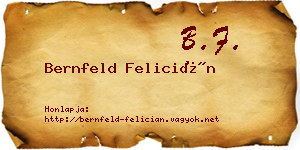 Bernfeld Felicián névjegykártya